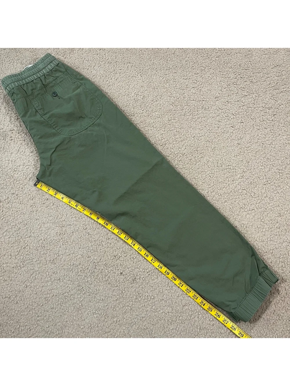 J.Crew Mens Cotton Drawstring Jogger Pants Green Size Large